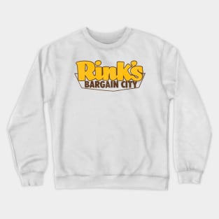 Rink's Bargain City Retro Defunct Cincinnati Discount Store Crewneck Sweatshirt